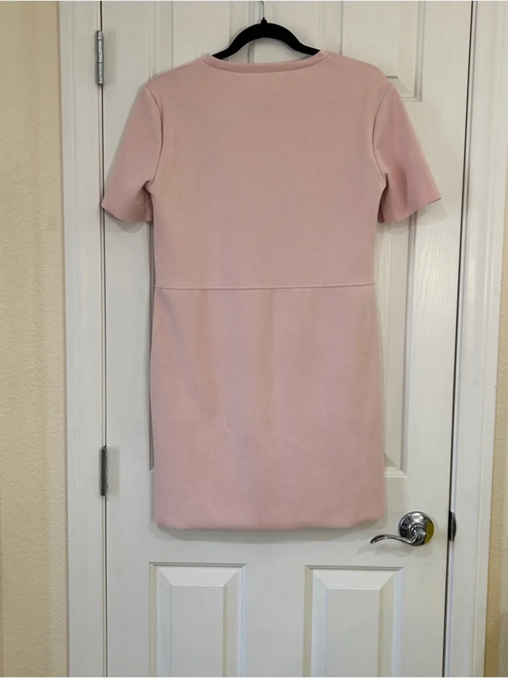 Zara Pink Short-Sleeve Pocket Shift Dress Small - Picture 4 of 9